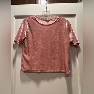 H & M velvet crop top